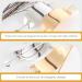 Lalafina High-Glossy Alloy Hair Pin Set - Gold Bread Cage Roll Cuffs & Knot Holders for Perfect Ponytails - Buy Online on GoSupps.com