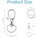 100PCS Keychain Hooks with Key Rings  Metal Swivel Lobster Claw Clasps  for Keychain Clip Lanyard  Jewelry Making  Crafts (Silver) - Buy Online on GoSupps.com