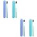 Gatuida 4 pieces toothbrush set ultra-like toothbrushes for adult toothbrush for adult toothbrush made of wood hand travel toothbrush lovers toothbrush box naturally pp-raw material