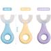 Kidszz Kids U-Shaped Silicone Toothbrush for Toddlers | Soft Food-Grade Brush | 360 Oral Cleaning | Ages 2-6 | 3-Pack - Buy Online on GoSupps.com