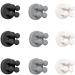 Tecbull Funny Hooks toothbrush holder razor holder shower razor bracket without drilling toothbrush bracket Self -adhesive clamping holder for toothbrushes (9x black /gray /white + 9x replacement pad) 3x black + 3x gray + 3x white