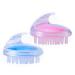 Scalp brush massager hair wash brush scalp massage brush soft silicone bristles care for the scalp for women and men 2 pieces blue and pink