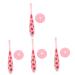 Healvian 4 pieces toothbrush toy for toddlers train suits for children toddler toys manual silicone in food quality cleaning brush portable pink