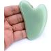 Heart-Shaped Guasha Stone - Jade Color Body & Face Massage Scraper Board for Unisex - International Shipping Available - Buy Online on GoSupps.com