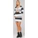 Zeta Ville Maternity Striped Knit Jumper Dress Tunic Top V-Neck - Graphite Melange - Size 16-18 - Buy Online on GoSupps.com