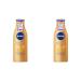 NIVEA BODY LOTION INTERNATION + browning Q10 (200 ml) care for a gentle tan with fresh summer fragrance tightly anti-ange skin care with Q10 medium to dark (pack with 2) 200 ml (2-pack) lotion tightening + browning