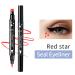 Go Ho Red Star Stamp Liquid Eyeliner | Waterproof & Smudge-proof Long-lasting Eye Makeup | Double-Sided Seal | 1 PC - Buy Online on GoSupps.com