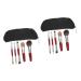 Beaupretty 2 Sets makeup brush with bag brush for makeup make up brush makeup brush for women face makeup brush face beauty tools makeup travel cosmetic beauty products aluminum tube