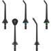 MiTdir Water Dental Flosser Black Replacement Nozzles - Pack of 5 Standard, Orthodontic, and Periodontal Tips - Buy Online on GoSupps.com
