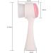 Facial Cleansing Brush Soft Double Sides Deep Cleaning Face Brush Silicone Face Exfoliator Brush Cleanser with Handle for Skincare - Pink - Buy Online on GoSupps.com