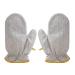 Dewedrt Wire Dishcloth Multipurpose Wire Dishwashing Clean Gloves Kitchen Tool Silver & Yellow 1Pair