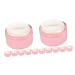 Kisangel Plastic Containers 12 Pcs Body Powder Puff Box Baby Powders Charming Pink Child Synthetic Sponge Baby Powder 8x6cmx2pcs Pinkx2pcs