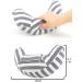 Kids Car Travel Pillow - Head and Neck Support Cushion for Child Safety - Grey Stripe - Buy Online on GoSupps.com
