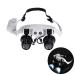 Magnifier 10X 15X 20X 25X with 2 LED Light Double Eye Glasses Headhand Wearing Magnifying Jeweler Watch Clock Repair Loupe