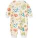 MAMIMAKA Cotton Footed Pajamas for Newborn Boys and Girls - Long Sleeve, 0-3 Months - Buy Online on GoSupps.com