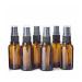 6pcs Empty Refillable 30ml Amber Glass Spray Bottle E Mist Suitable for Essential Oil Perfume Aromatherapy