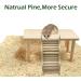 CooShou Small Pet Wooden Platform Stand - Rodent Table Climbing Ladder Chew Toy for Hamster Gerbil Mice Parrot Bird - Buy Online on GoSupps.com