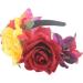 Mexican Flower Crown Headband Halloween Hairband Rose Flower Crown Headpiece Floral Hair Accessories for Cosplay Carnival Party Beach Vacaton - Buy Online on GoSupps.com