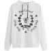 Bigfanshu Womens Dresses Letter Printing Stripe Round Collar Long Sleeves Sweater Tops White - Buy Online on GoSupps.com