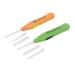 Qtqgoitem Plastic Grip Flashlight Earpick Ear Wax Cleaner Tool 2pcs Orange Green (Model: 24c 685 41e 23a 778)