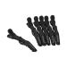 T4B LUSSONI Carbon Croc Clips Hairdressing Hair Clips Made of Carbon Sectioning Clips 6 Pieces