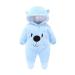 Voopptaw Warm Baby Winter Jumpsuit Fleece Romper Suits Cute Thick Bear Snowsuit for 0-12months 9-12 Months #1 blue