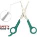Chi-buy Pet Grooming Scissors for Dogs and Cats with Safe Round Tips Stainless Steel Dog Eye Cutting Scissors Home Professional Pets Grooming Tool (Green) - Buy Online on GoSupps.com