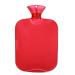 Heat bottle with cover hot water bottle Safe creative transparent hot water bottle high -density hot water bottle travel bag massage healthcare (color: red)