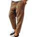 Men's Cargo Pants - Loose Fit Cotton Plus Size with Pockets - Summer 3/4 Sport Shorts & Lace Up Solid Color Overalls - A3-Braun - Buy Online on GoSupps.com