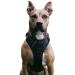 No pull dog harness adjustable breathable reflectively soft padded dog dishes breast dishes for dogs (black XL) XL black