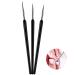 Olakin Nail Design Brush Set 3 Pieces Professional Nail Brushes Fine Brushes Nail Polish Pens Nail Accessories for DIY Nail Art Design