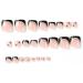Black Artificial Toenails French Tips Press on Toenails-Shiny Toenail Art Decorations Short Full Cover Toenails for Girl - Buy Online on GoSupps.com