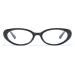 Oval Blue Light Blocking Glasses for Women Men Fashion Small 90s Non-prescription Computer Glasses IF8094 C01 Black