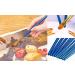 JOINREY 20 Pcs Round Pointed Tip Nylon Hair Artist Paint Brushes Set for Acrylic, Oil, Watercolor - Blue - Buy Online on GoSupps.com