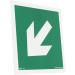 Notlok Safety Work Emergency Exit Sign | Illuminating 15x15 cm | PVC with Foam Adhesive | Compliant with DIN EN ISO 7010 & DIN 67510 | Escape Path Sign with Diagonal Arrow - Buy Online on GoSupps.com