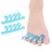 Silicone Toe Separators for Pedicures - 3 Pairs Straightener Spacers for Bunions - Blue Silicone Gel Orthotics for Men and Women - Buy Online on GoSupps.com