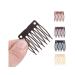 50pcs/lot Hair Comb Slides Plastic Wig Clips for Wig Cap Wig Combs 7 Teeth Hair Clips (Dark Brown)