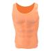 Silicone Fake Chest Vest Simulation Male Chest Vest Dark Skin Muscle Chest Vest Costume Prop for Indoor Events Carnivals(Dark Complexion)