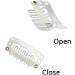 Metal Snap Hair Extension Clips - U-Shape Wig Clips for DIY Extensions (WHITE) - Buy Online on GoSupps.com