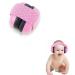 Insertkoo's ear protection officer for newborns adjustable infant hiring protection safety headphones for sleeping foldable hearing protection for noise suppression for 0-3 children babies pink
