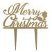 Cake Star Merry Christmas Cake Topper Gold Festive Cake Decoration Food Safe and Easy to Use