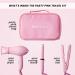 FoxyBae Mini Travel Hair Styling Tools Kit - Flat Iron Curling Iron & Dual Voltage Blow Dryer in Party Pink | Perfect for International Travel - Buy Online on GoSupps.com