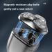 Men's electric shaver portable rechargeable electric shaver magnetic tip close at a stroke mini travel electric shaver full body bath smart razor (Electroplating gun color +2 blade heads) - Buy Online on GoSupps.com