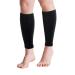 Calf compression cuff shin rails supported sleeves protection footless socks for women men sports flight hiking black medium unit size
