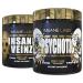 Insane Labz Psychotic Gold and Insane Veinz Gold Pre Workout Nitric Oxide Booster Stack, Increase Muscle Mass, Vascularity, Strength, Energy, Focus, Gummy Candy