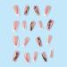 French Tip Press on Nails - Long Square Press On Nails with Nail Tips White edged Gold Leaf design Fake Nails press on nails Acrylic False Nails Cute Artificial Nails - Buy Online on GoSupps.com