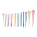 Stylish Candy Colored 17Piece Soft Makeup Brush Set Aluminum Tube For Dating Party Outdoor Glam