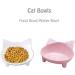 Lorde Shallow Cat Food Bowls Set of 2 - Non-Slip Wide Cat Dish for Whisker Fatigue Relief - White/Pink - Buy Online on GoSupps.com