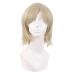 MapofBeauty 12 inch/30 cm Men Women Side Bangs Short Straight Fiber Cosplay Wig (Gold) Blonde