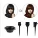 Professional Hair Coloring Kit - 4 Pcs Plastic Dyeing Bowl Comb Brush Set for Salon Use - Black - Buy Online on GoSupps.com
